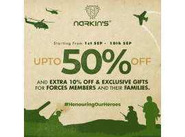 Narkin's Defence Day Sale Get Upto 50% OFF